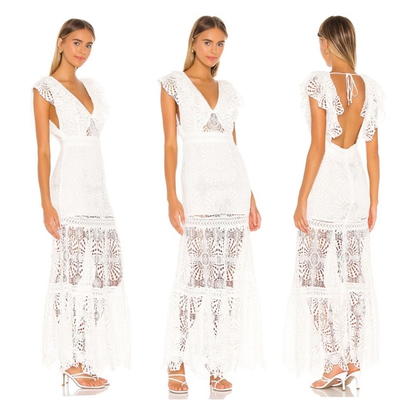 New! JEN’S PIRATE BOOTY Maldives Crochet Lace Maxi Dress - Picture 2 of 12